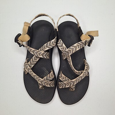 #ad Chaco Sandals Women#x27;s Size 10 White Black Toe Strap $19.79