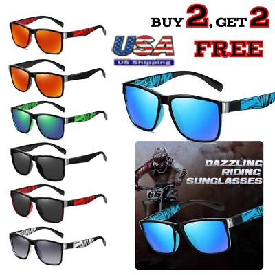 #ad Men Sunglasses UV400 Polarized Glasses Fishing Sport Driving WrapAround Eyewear