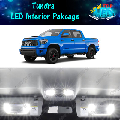 #ad 17x White LED Lights Interior Package Kit for 2007 2020 2021 Toyota Tundra