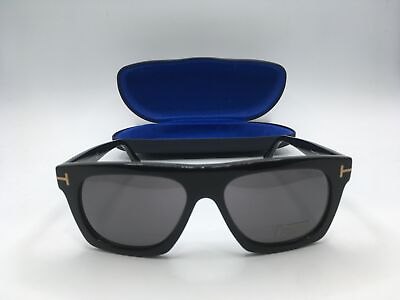 #ad Tom Ford FT0592 S Men#x27;s Black Frame Grey Lens Square Sunglasses 55MM