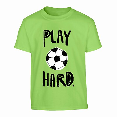 #ad XtraFly Apparel Youth Toddler Play Hard Soccer Kids Soft Child Crewneck T Shirt $16.49