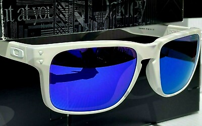#ad NEW Oakley HOLBROOK White ALPINE Multicam POLARIZED Galaxy Blue Sunglass 9102