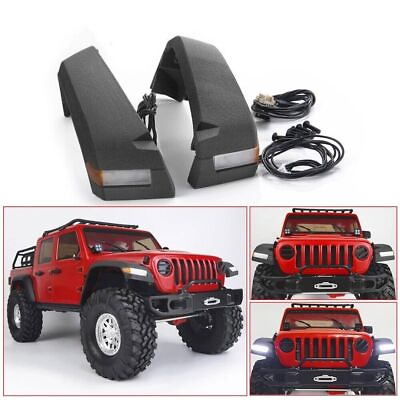 #ad Front Fender Kit w LED Light For 1 10 AXIAL SCX10 III AXI3007 Jeep Wrangler RC