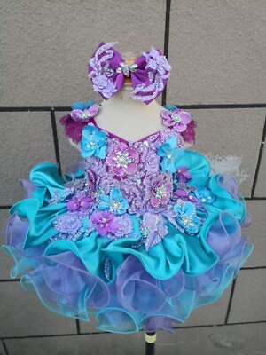 #ad Jenniferwu Infant Toddler Baby Girl Handmade Beaded Birthday Princess Dress