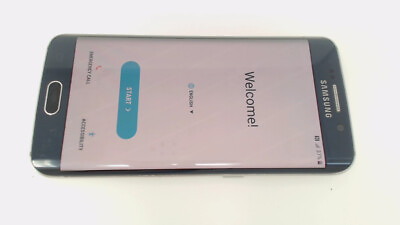 #ad Samsung Galaxy S6 Edge SM G925A Cellphone Blue 32GB ATamp;T BURN SCRATCHES