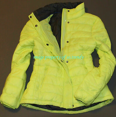 #ad 🌸 American Eagle AEO AE Womens Neon Green Lightweight Puffer Jacket L XL NWT