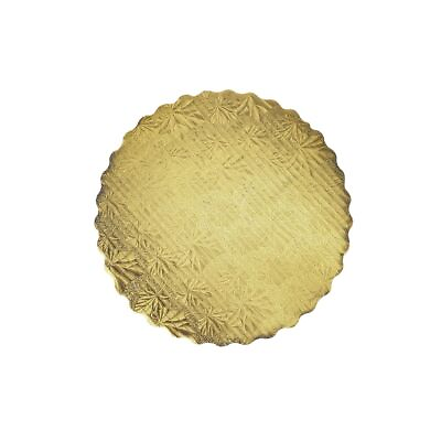 #ad SafePro 12RGS 12 Inch Gold Round Scalloped Cardboard Pads 0.08 Inches Thick