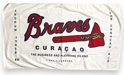 #ad Atlanta Braves Andruw Jones quot;The Curacao Kidquot; Beach Towel MLB Baseball by Sherry