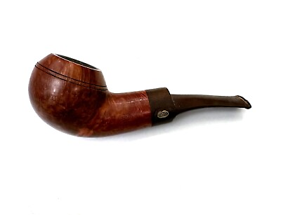 #ad GBD Estate Pipe New Standard 9438 Smooth Rhodesian and Pewter Holder Ashtray
