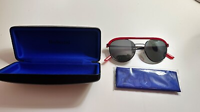 #ad Rare Sunglasses Barberini Voyager BR1714 04 Matte Red G15 Polarized