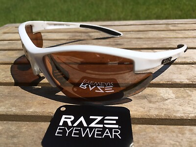 #ad RAZE Eyewear Sunglasses Coyote HD White Black golf driving lens brown amber