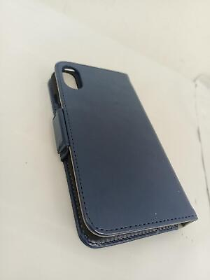 #ad Amazon Basics iPhone X PU Leather Wallet Detachable Case Navy