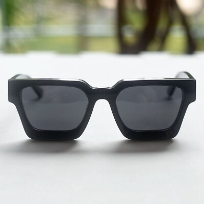 #ad Black Polarized sunglasses for men high quality black acetate glasses black lens
