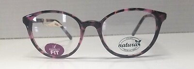 #ad Natura N 02 COL 80 Violet Purple Tortoise Round Eyeglasses Frames 49 18 135 mm