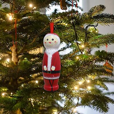 #ad Christmas Santa Pendant Wooden Christmas Tree Hanging Santa for Party Mantel