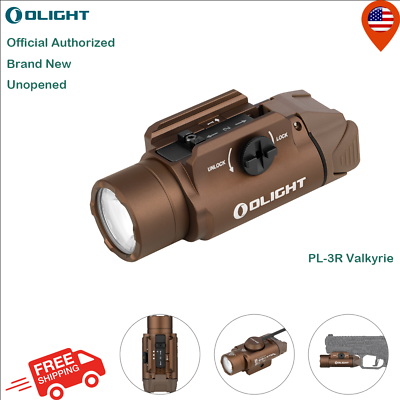#ad Olight PL 3R Valkyrie 1500 Lumen Weaponlight Tactical Flashlight Desert Tan
