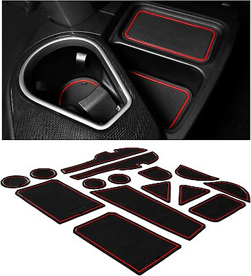 #ad For Toyota RAV4 2013 2018 Cup Holder Console Door Inserts Mats Liner Accessories