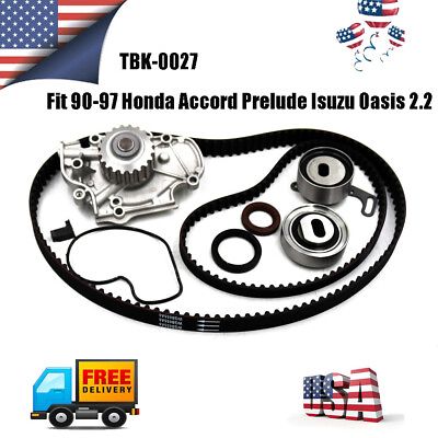 #ad Timing Belt Kit Fits FOR 90 97 Honda Accord Prelude Isuzu Oasis 2.2 F22A1