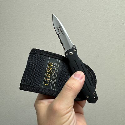 #ad GERBER Applegate Fairbairn Covert Folding Knife Pocket Knife 6.5quot; Overall Pouch