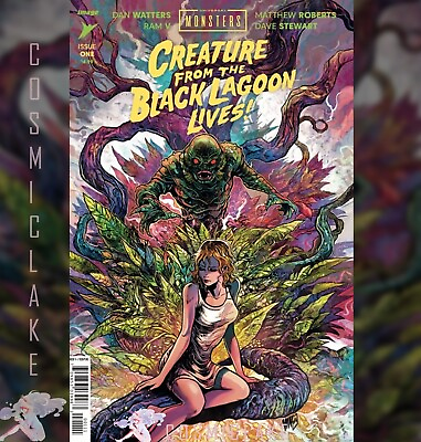 #ad CREATURE FROM THE BLACK LAGOON LIVES #1 RICCARDI EXCLUSIVE LTD VARIANT PRE 4 24☪