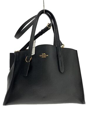 #ad Coach shoulder bag leather Black plain 25137 Used