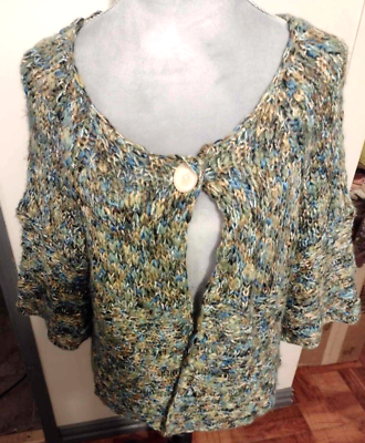 #ad Jillian amp; Nicole Spring Sweater Hand Knitted Wool Blend Cardigan Petite XL