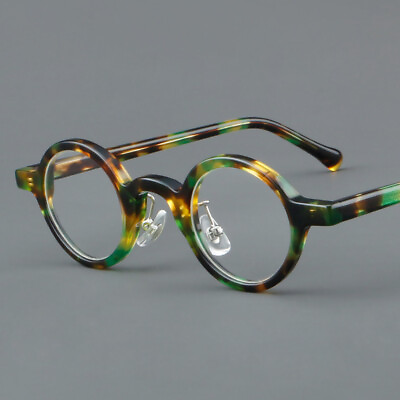 #ad Acetate Retro Round Japanses Style Eyeglass frames Glasses Clear lenses