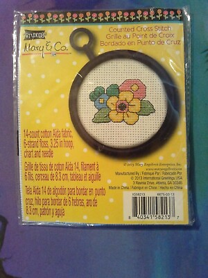 #ad Studio18 Mary amp; Co 14 Count Cross Stitch Kit quot;FLOWERSquot; Combined Shipping