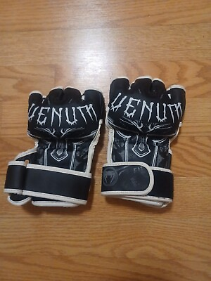 #ad Venum Gladiator 3.0 Training MMA Gloves Black White
