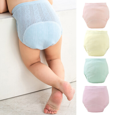 #ad Baby Infant Waterproof Reusable Cotton Kids Potty Training Pants Nappy Boy Girl