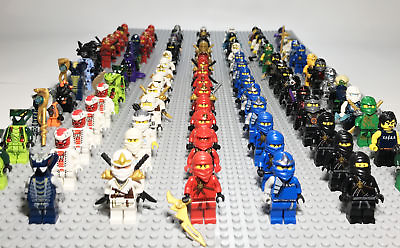 #ad 100% Genuine Lego Ninjago RANDOM Minifigures Lloyd Zane Cole Kai Jay Lot of 4
