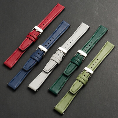 #ad High Quality Silicone Genuine Leater Watch Strap Band Accessories 10 12 14 16 Mm $14.99