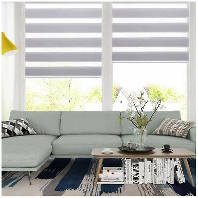 #ad Horizontal Window Shade Blind Zebra Dual Roller Blinds CurtainsEasy to Install