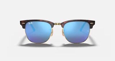 #ad Ray Ban Unisex Sunglasses RB3016 1145 17 Tortoise Square Blue Mirrored 51mm