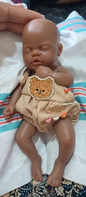 #ad Doll Baby Full Body Silicone Reborn Black African Dolls Lifelike Newborn Bebe