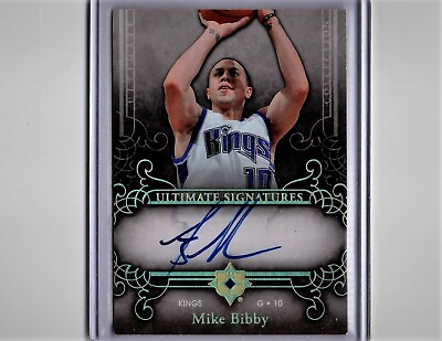 #ad Mike Bibby 2006 07 UD Ultimate Signature Hard on card Auto NR MT Kings #US MB