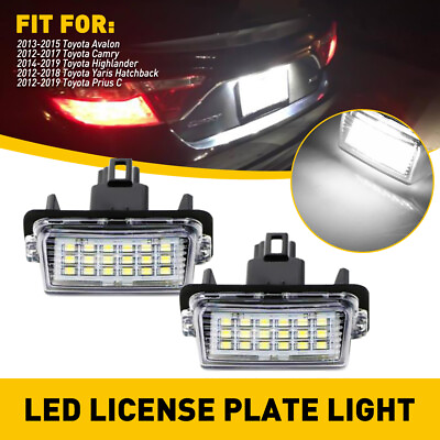 #ad LED License Plate Lights For Toyota Yaris 12 17 Hatchback 14 19 Highlander EOE