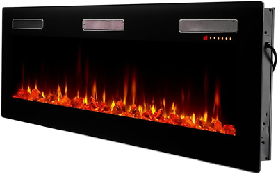 #ad Sierra 72quot; Wall Mounted Tabletop Built In Electric Linear Fireplace Model: SIL7