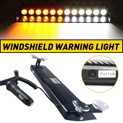 #ad 1X LED Emergency Strobe Light Dash Safety Warning Hazard Windshield Lights 12V $21.99