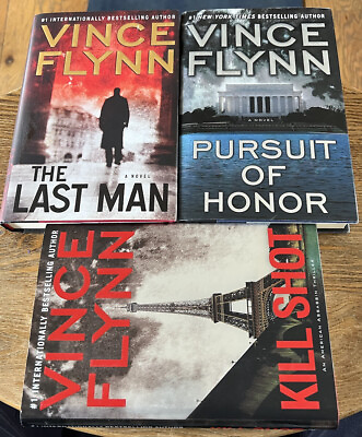 #ad Vince Flynn Hardcover Book Lot 3 Books Kill Shot The Last Man Pursuit Of Honor