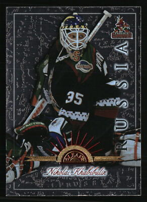 #ad Nikolai Khabibulin 1997 Leaf International #62 Hockey Card