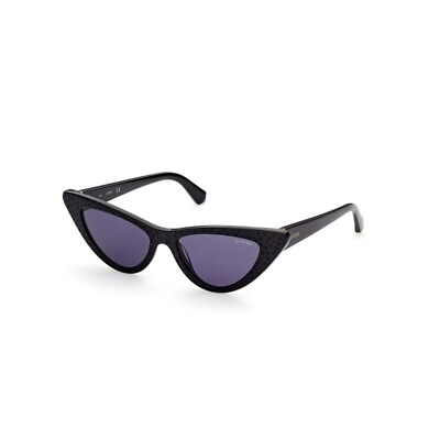 #ad New Guess GU7810 01A Cat Eye Shiny Black Sunglasses Authentic
