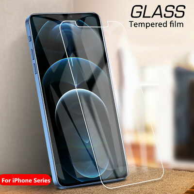 #ad 9H HD Tempered Glass For iPhone 14 12 13 11 SE XR XS 7 6 Screen Protector Glass