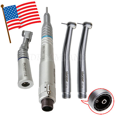 #ad dental High Speed Air Turbine Contra Straight Handpiece Air Motor 2Holes fit NSK