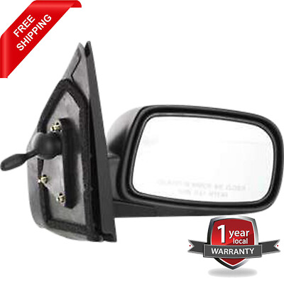 #ad Manual Mirror Textured Black Passenger Side For 2000 2005 Toyota Echo
