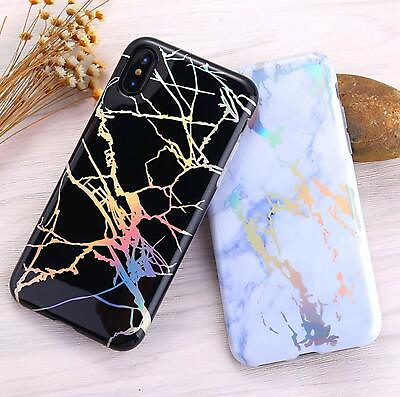 #ad Cute Marble Case For Apple IPhone Beautiful Glitter Reflecting Silicone Cover
