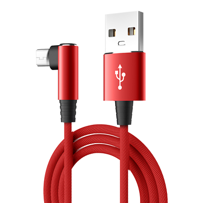 #ad USB Micro Cable 3A 90 Degree Elbow Data Cable Charger Cord for Samsung Xiaomi $5.99