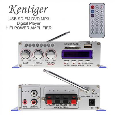 #ad 2CH HiFi Digital Car Audio Stereo Power Amplifier AMP FM Radio MP3 PlayerRemote