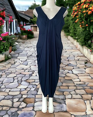 #ad B. Tru Goddess Boho Classic Turquoise Dress Soft Rayon Blend New Stretch Size SM