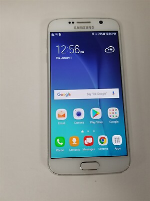 #ad Samsung Galaxy S6 32GB White SM G920V Verizon Unlocked Android Smartphone JG1933